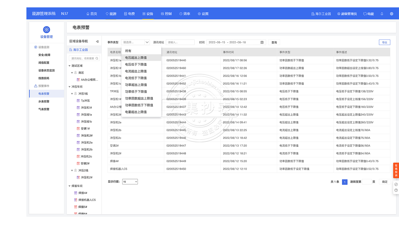 ��Դ����ϵͳ-Ԥ���¼�